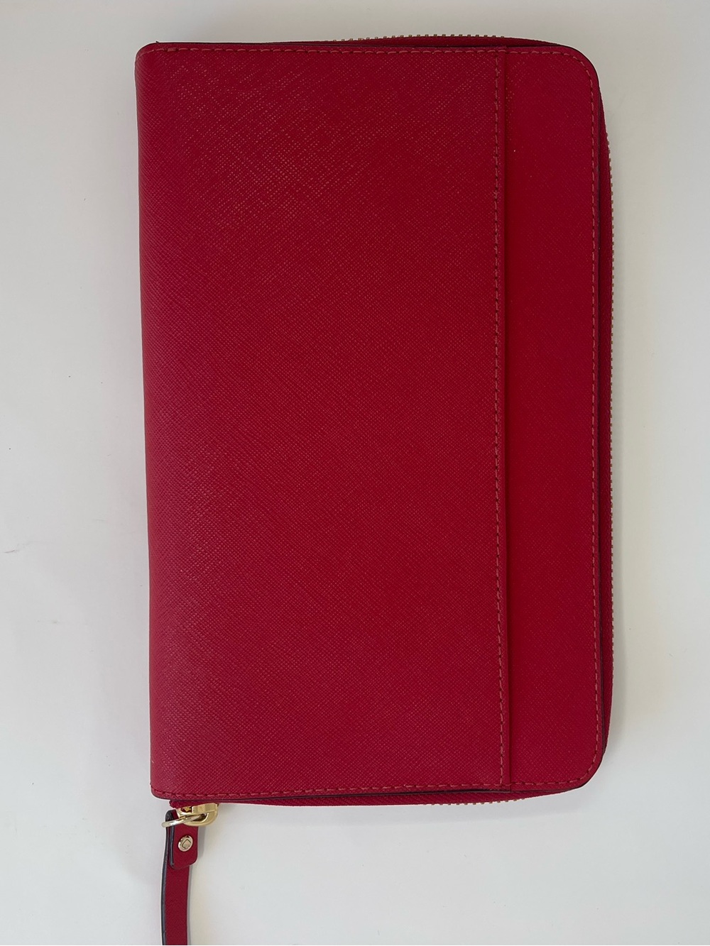 kate spade Red Saffiano Zip Wallet with Gold Logo - Picture 4 of 4